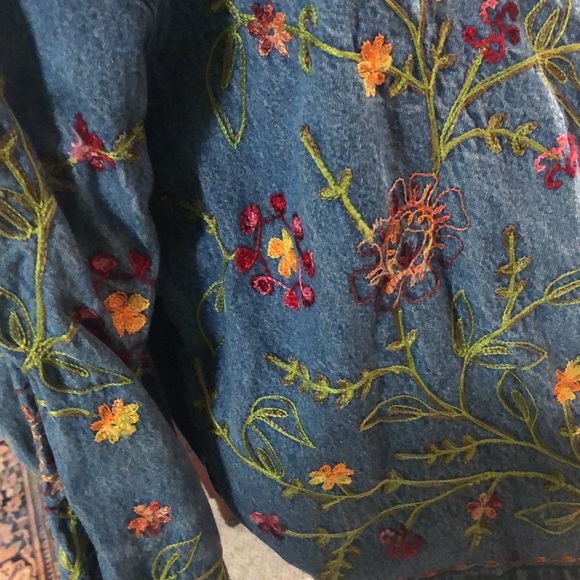 Tantrums embroidered denim jacket 2X - Picture 7 of 9